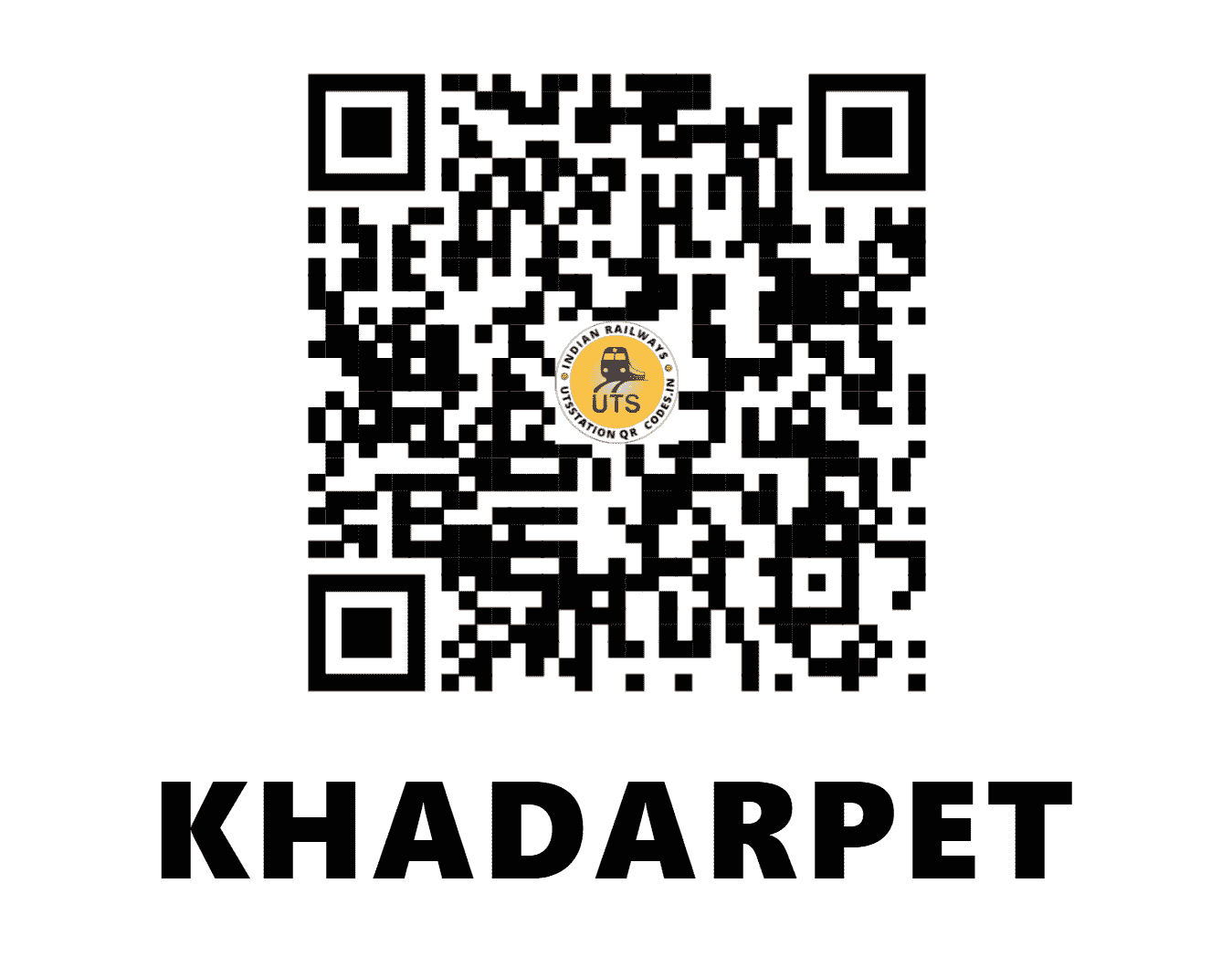 UTS QR Code for KHADARPET - KDT - SC (ANDHRA PRADESH)